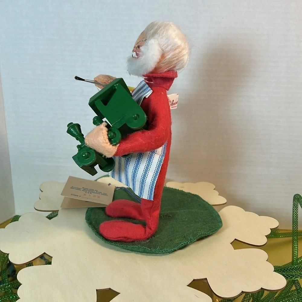 Annalee Santa with green train. 1989